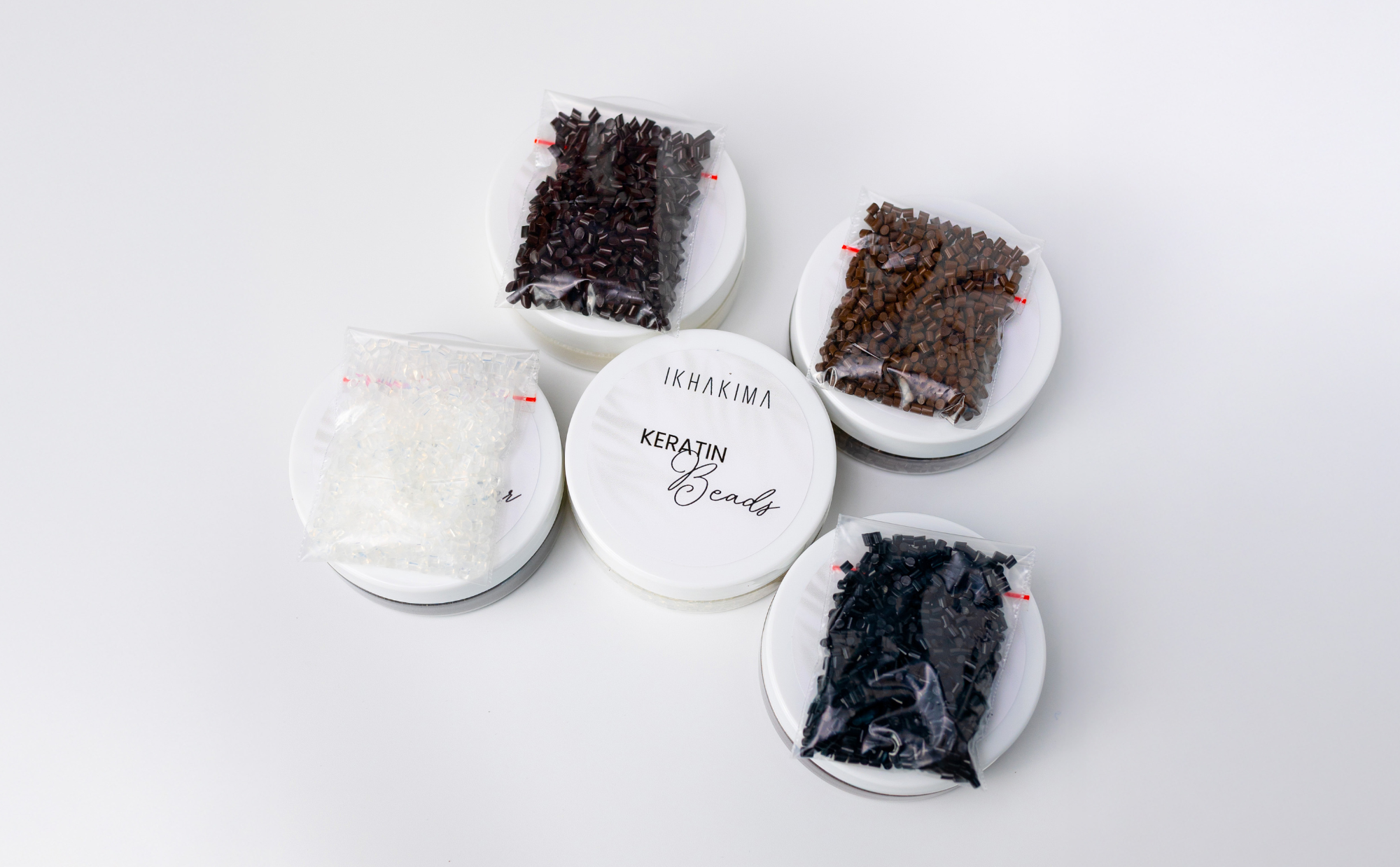 Keratyna włoska do przedłużania włosów – Granulki – ZESTAW kolorów (4x10g)