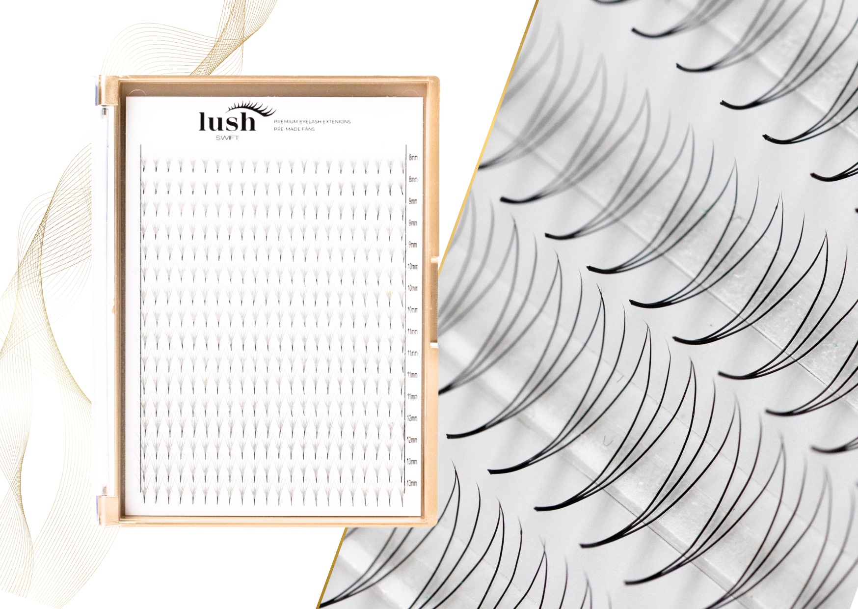 Gotowe kępki rzęs – Lush Swift – 3D